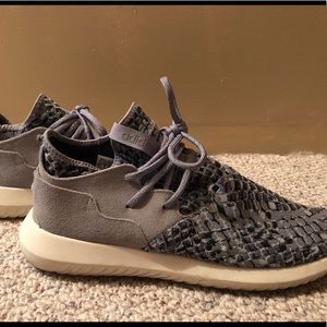 Gently worn adidas snake skin gym shoes